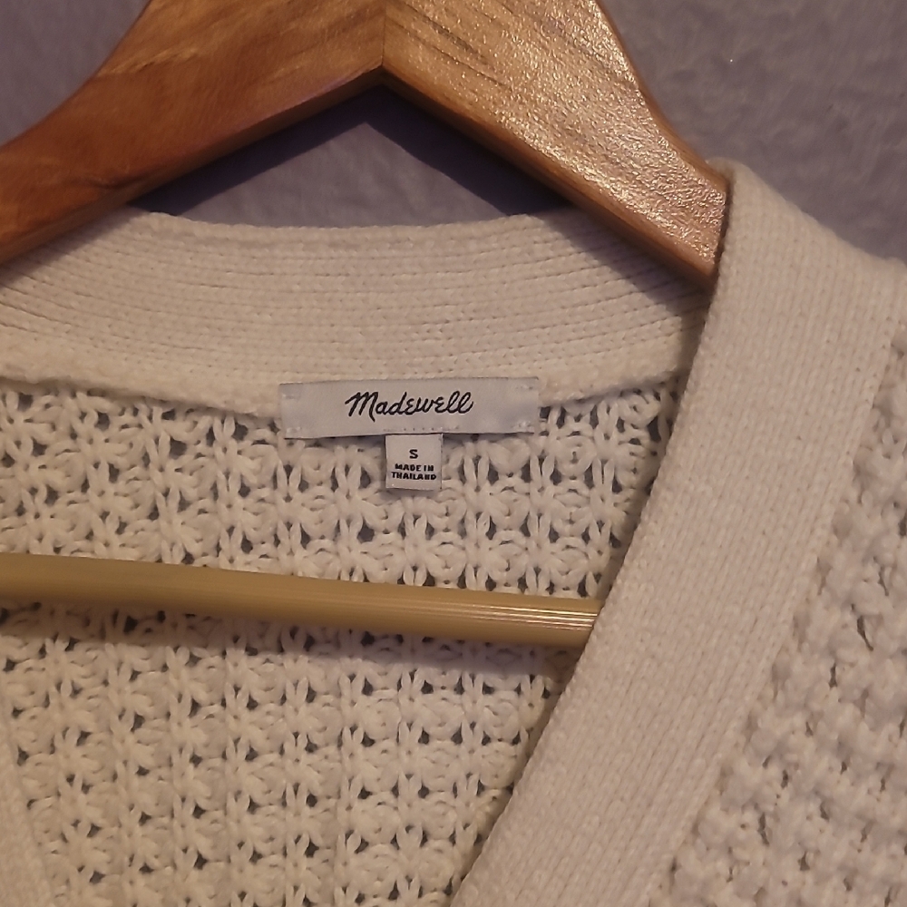 Madewell Cream Button-Up Cardigan - Picture 2 of 4